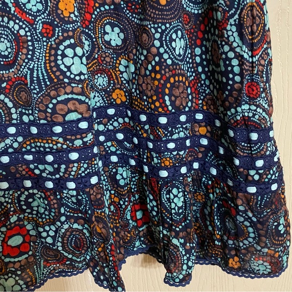 NWT Free People sz 8 navy blue double v mini dress - Picture 6 of 6